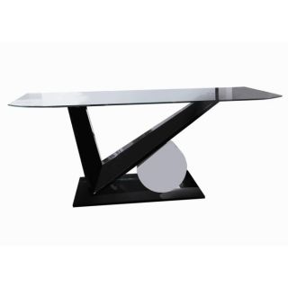 LEFTY table rectangulaire plateau verre L180   Achat / Vente TABLE A