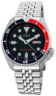 Seiko Mens SKX175 Automatic Dive Silver Tone Watch Watches 