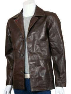 Xport Designs Mens Dark Brown Winchester Leather Coat