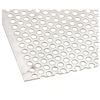 Stainless Steel 316 Perforated Sheet, ASTM A 176 99, Staggered 1/8