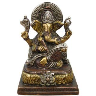 Writing Ganesha Statue Famous Brass Sculptures Handmade