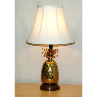 Lacquered Brass Pineapple Table Lamp