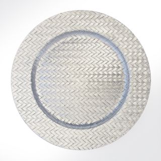 ChargeIt By Jay Silver Weave Charger Plates (Set of 4)