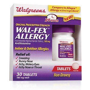  Fexofenadine Hcl 180Mg Tablets, 30 ea Health