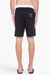 Y 3 Black Surf Shorts for men
