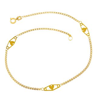 Fremada 14k Yellow Gold Heart Anklet Today $113.99