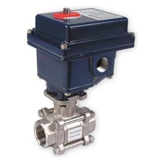 Dynaquip Controls EVS26AJE25 Ball Valve, Electric, 1 1/4 In NPT, SS
