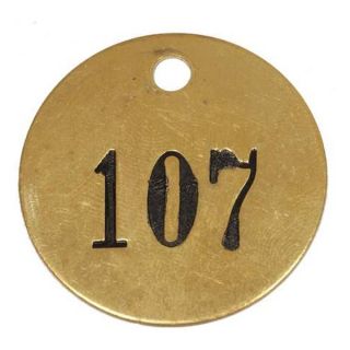 Approved Vendor 1F028 Nbr Tag, 1 1/2 x 1 1/2 In, 101 125