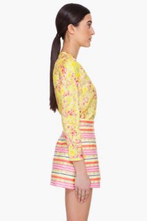 CARVEN Yellow Bubble Print Blouse for women