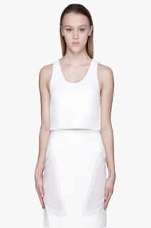 Dion Lee White 3d Layered Neo Tank Top for women