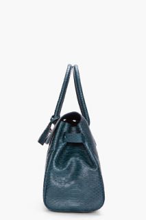 Mulberry Bayswater Silky Snake Print Tote (petrol) for women