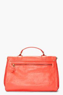 Proenza Schouler Deep Coral Leather Foldover Ps1 Messenger Bag for women