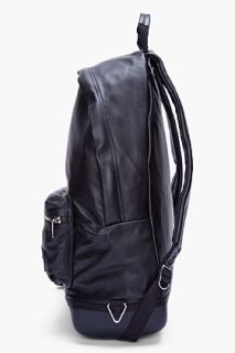 KRISVANASSCHE Black Leather Backpack for men
