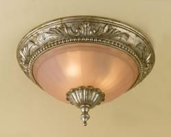 AF Lighting Serena 3 light Soft Gold Flush mount Ceiling Light