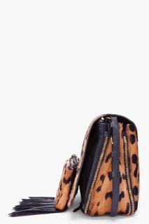 Jerome Dreyfuss Leopard Print Calf hair Igor Bag for women