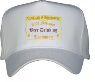 National Beer Drinking Champion White Hat / Baseball Cap