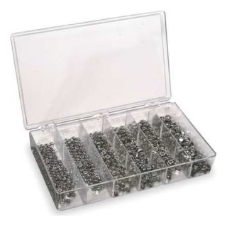 Titan Fasteners 4FAD3 Hex Locknut Assortment, Tooth Wash, 600Pcs Be