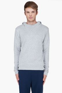 SLVR Grey French Terry Hoodie for men