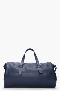 Marc By Marc Jacobs Navy Simple Leather Duffle Bag for men