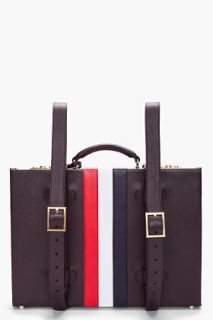 Thom Browne Espresso Smooth Grain Briefcase Backpack for men