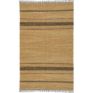 Chindi Tan/ Black Leather Rug (4 x 6) Today $48.99 4.4 (5 reviews