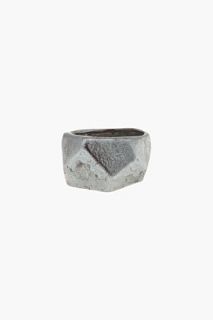 Goti Gunmetal Faceted Ring for men