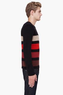 Rag & Bone Black Striped Bedford Sweater for men