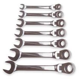 Westward 3LU33 Ratcheting Wrench Set, SAE, 7 PC