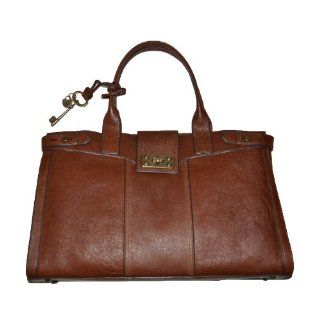 Fossil Womens Leather Vintage Revival Weekender Brown Bag