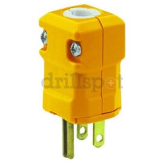 Bryant BRY5965Y BRY Ylw 15AMP 2P 3W NEMA 5 15P Grounding Plug Be the