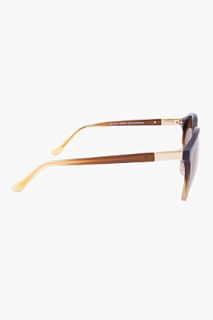 The Row Brown Gradient Circular Sunglasses for women