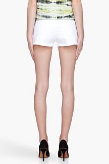 Current/Elliott White Distressed The Boyfriend Shorts for women