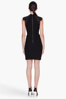 Helmut Lang Black Leather Paneled Dress for women