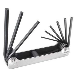 Klein Tools 70591 Hex Key Set, 5/64 1/4 In, Fold Up, Straight
