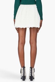 Opening Ceremony Ivory Gathered Wool Skirt for women