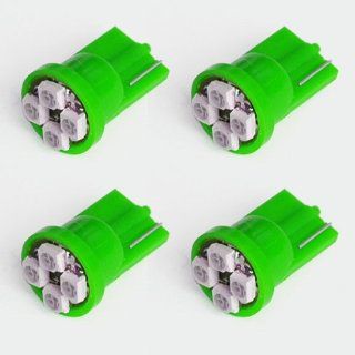 4x T10 194 168 501 4 smd 3528 LED Car Light Bulb Green  