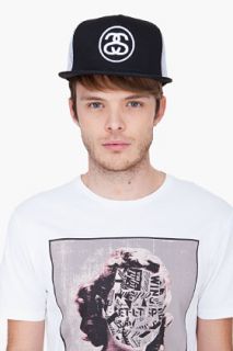 Stussy Black Combo Trucker Ballcap for men