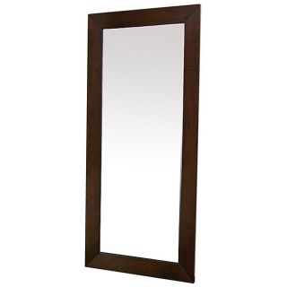Doniea Dark Brown Wood framed Rectangular Mirror
