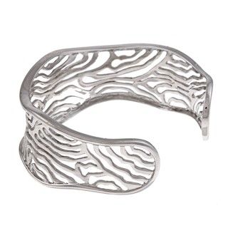La Preciosa Sterling Silver Zebra Stripes Bangle Bracelet