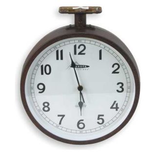 Approved Vendor 2CHY8 Clock, Round, Analog, 11 In., Rust