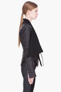Gareth Pugh Black Leather Triangle Jacket for women