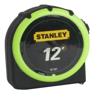 Stanley 30 301 Measuring Tape, 12 Ft, 1/2 In W, Top Lock