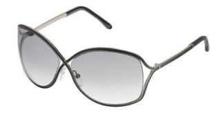 Silver / Black Insert Frame/Grey Gradient Lens Metal Sunglasses Shoes