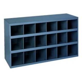 Durham 354 10 12 x 33 3/4 x 19 1/4 Blue 18 Compartment Storage Bin