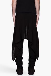 Gareth Pugh Black Silk Skirt Trousers for men