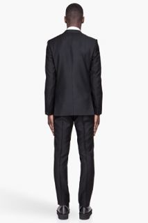 Givenchy Black Satin trimmed Wool mohair Suit for men