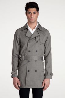 Shades Of Grey By Micah Cohen Tweed Trench Coat for men