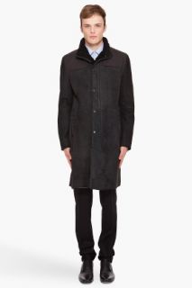 Lanvin Long Shearling Dufflecoat for men