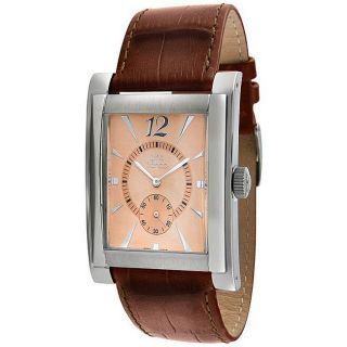 Gino Franco Mens Genuine Leather Strap Watch Today $89.99