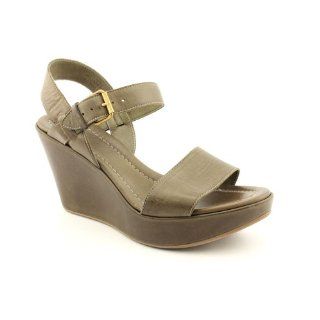 Ohemghee Wide Open Toe Wedge Sandals Shoes Brown Womens New/Display